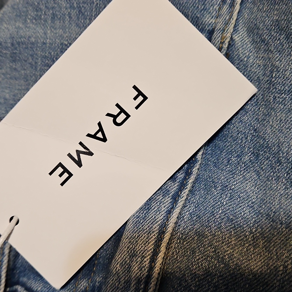 Frame Le Garcon Mid-Rise Straight Cuffed Denim Jeans-NWT - Picture 13 of 15